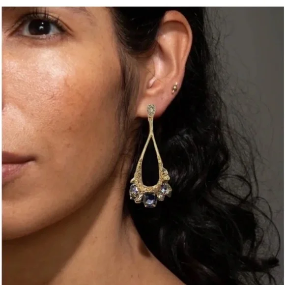 🎁 ALEXIS BITTAR – Miss Havisham Jagged Diamond earrings🆕 FINAL PRICE-last 1 - Picture 3 of 10
